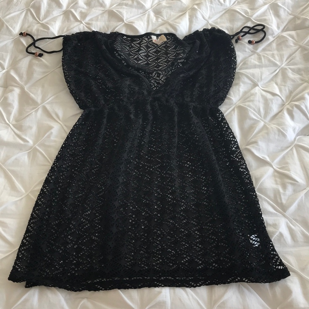 Miken Black Beach Cover Up Dress